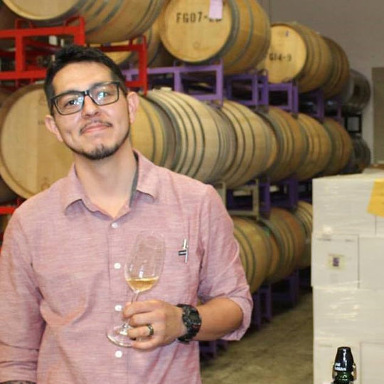 picture of Andre Baltazar in the winery