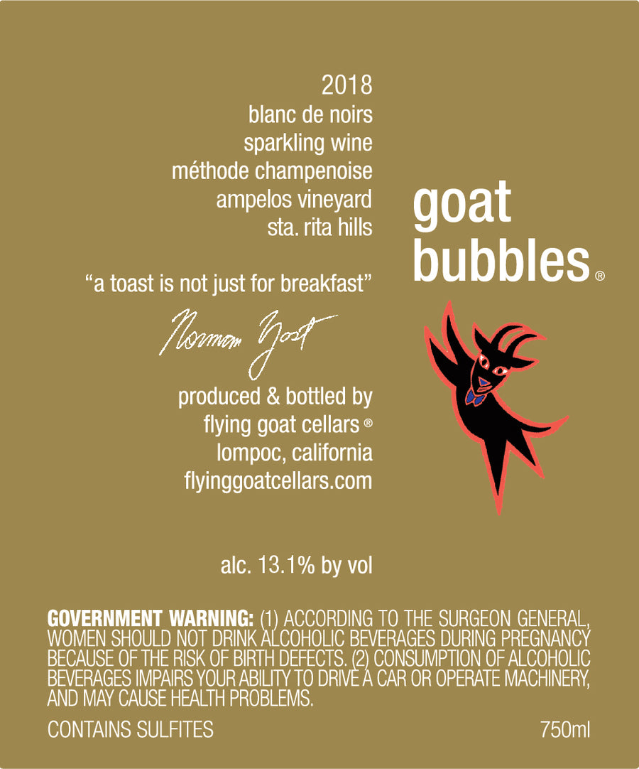 2018 Goat Bubbles, Blanc de Noirs Ampelos