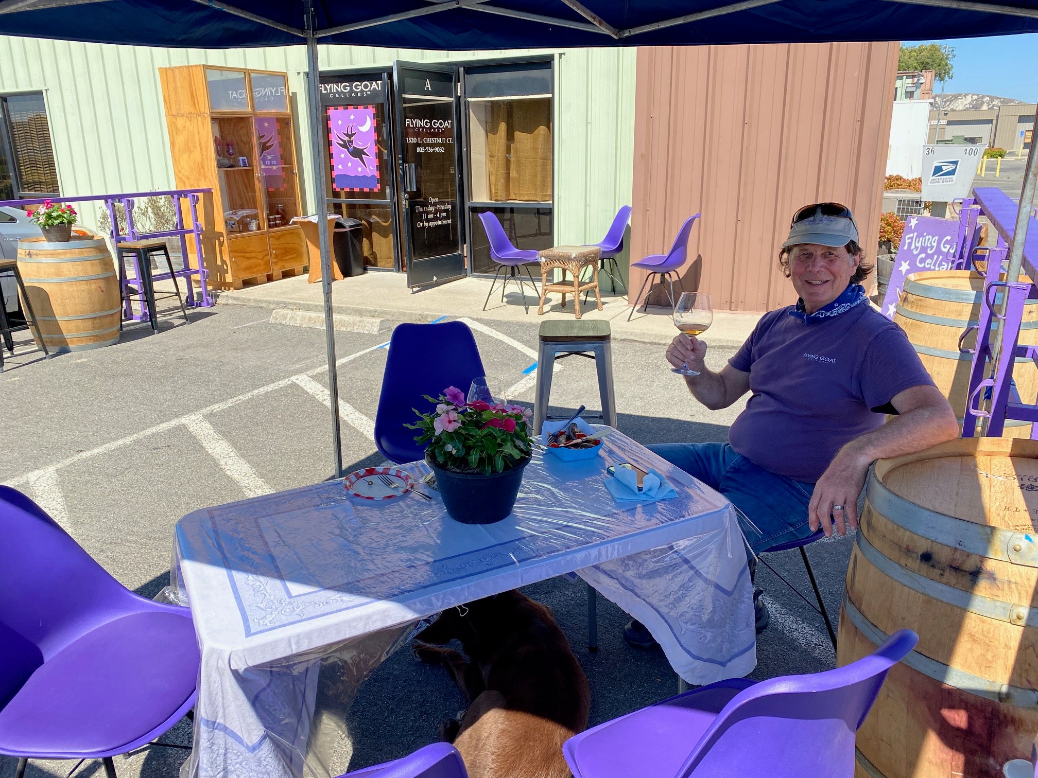 to Our Outdoor Seating! Flying Goat Cellars