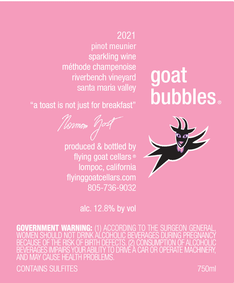 2021 Goat Bubbles, Pinot Meunier