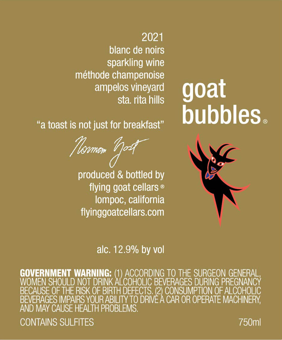 2021 Goat Bubbles, Blanc de Noirs Ampelos