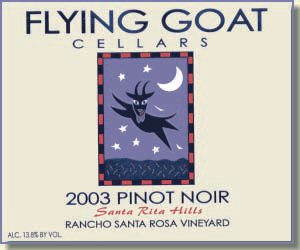 2003 Pinot Noir, Rancho Santa Rosa Vineyard Label Image