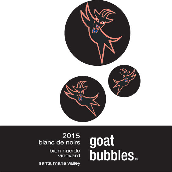 2015 Goat Bubbles, Blanc de Noirs BN Label Image