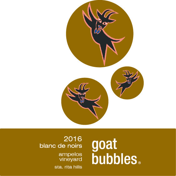 2016 Goat Bubbles, Blanc de Noirs Ampelos Label Image